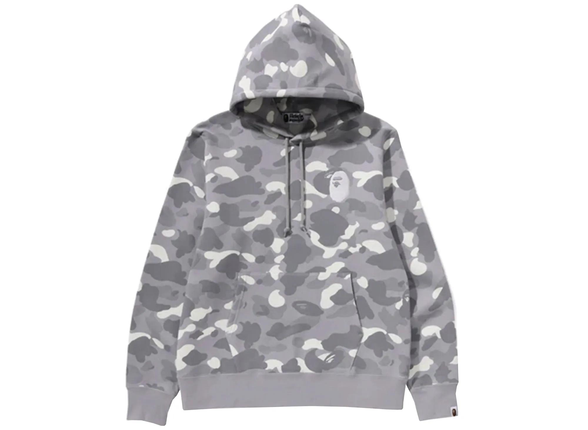 A Bathing Ape City Camo Large Ape Head Pullover Hoodie in Gray