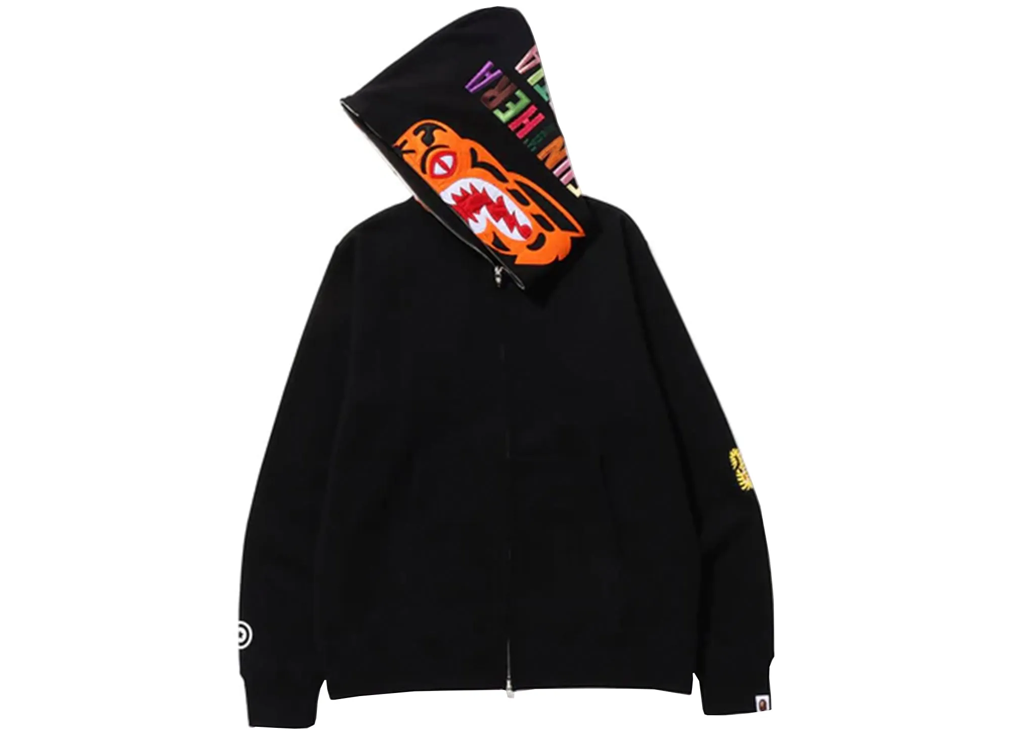 A Bathing Ape Tiger Full Zip Hoodie in Black