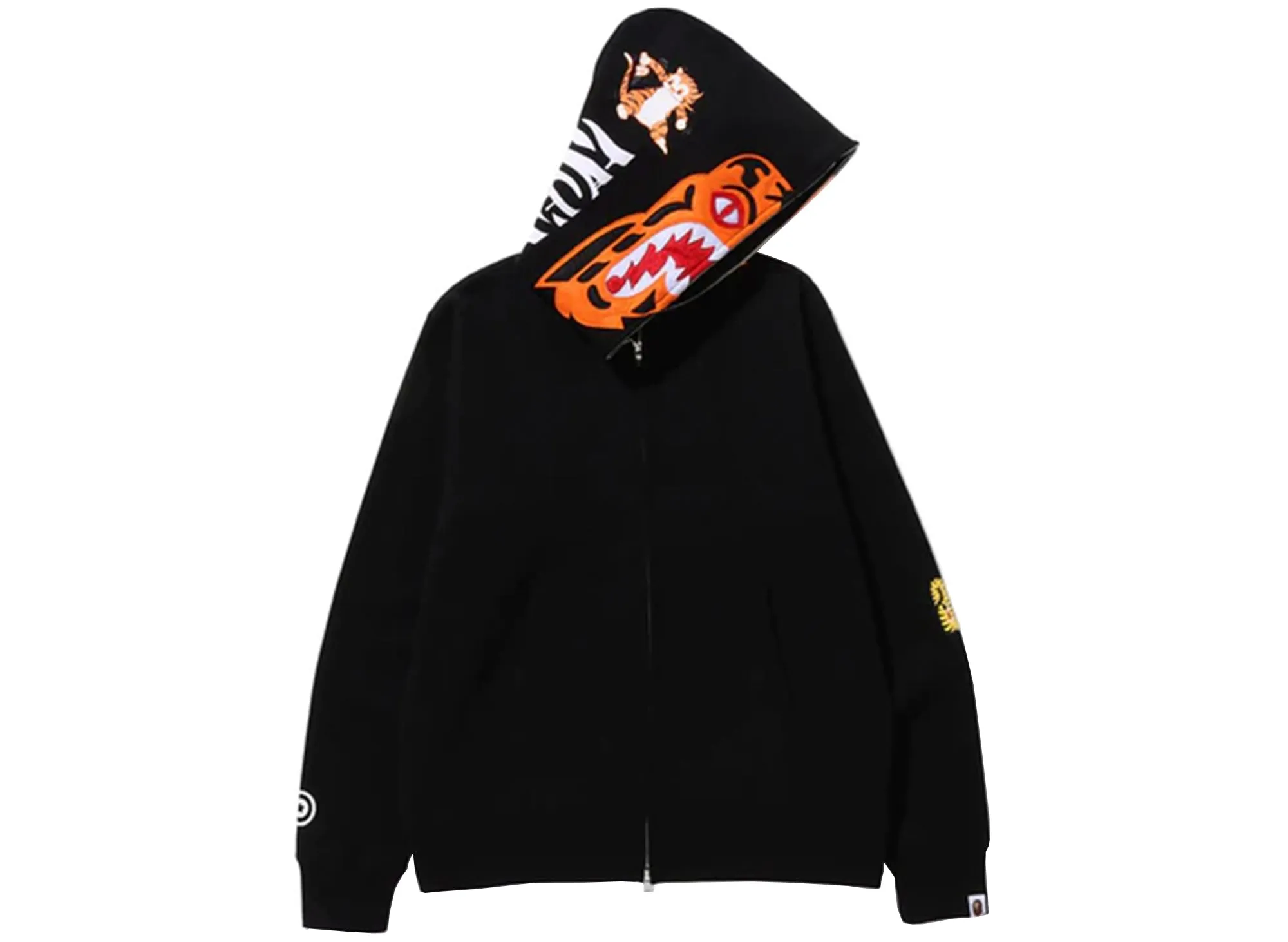 A Bathing Ape Tiger Full Zip Hoodie in Black