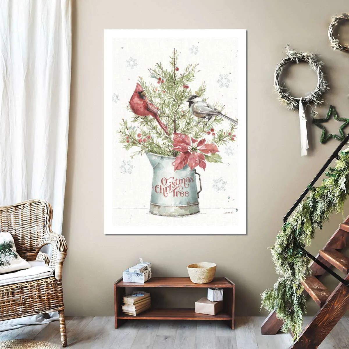 A Christmas Weekend With Chickadee Wall Art