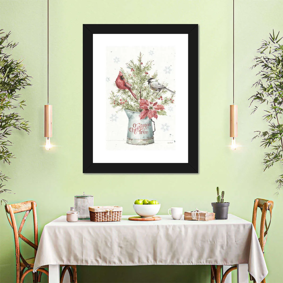 A Christmas Weekend With Chickadee Wall Art