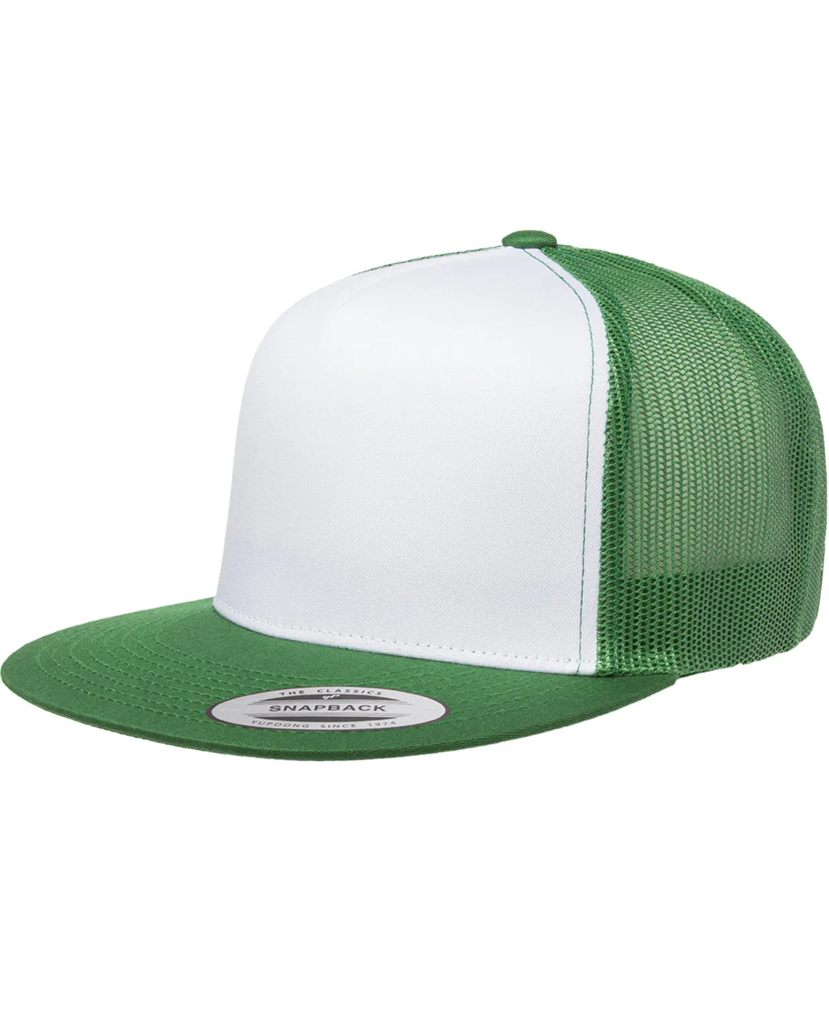 Adult Classic Trucker With White Front Panel Cap