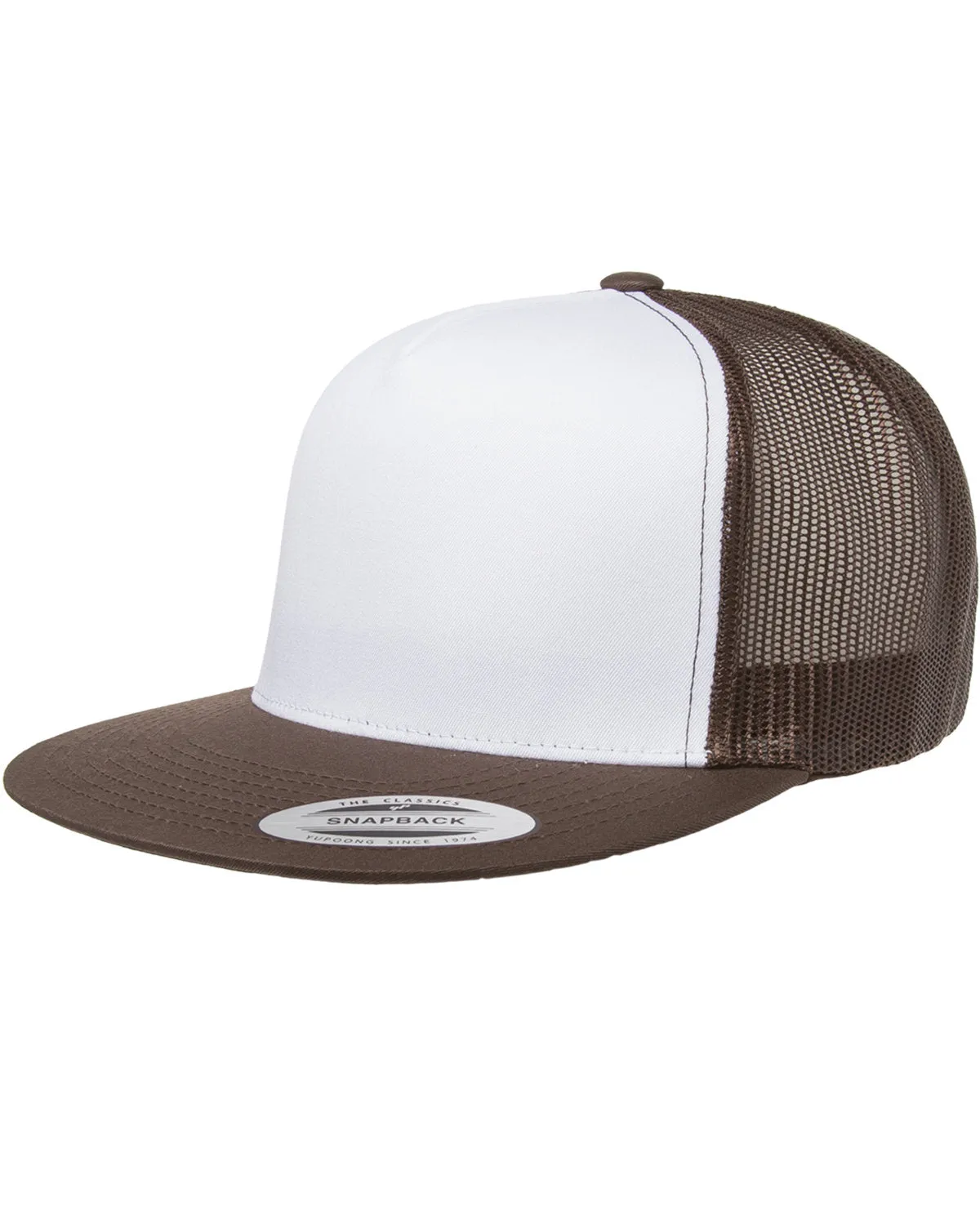 Adult Classic Trucker With White Front Panel Cap