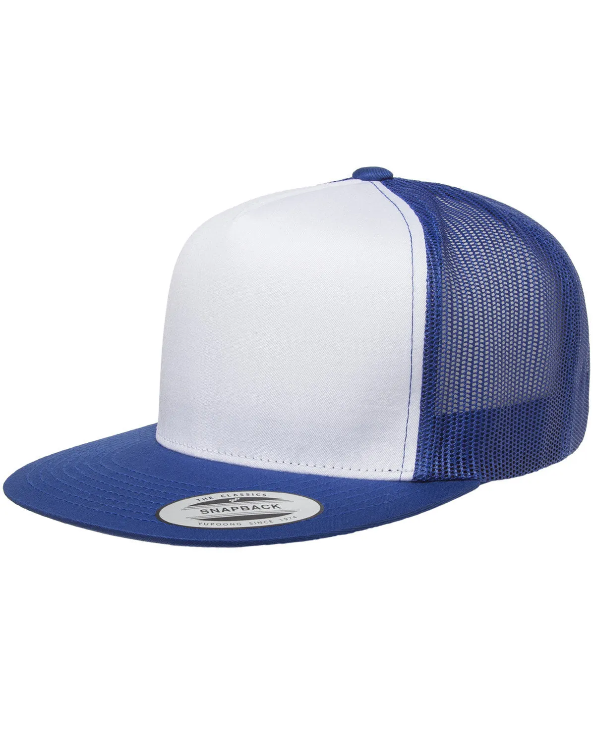 Adult Classic Trucker With White Front Panel Cap
