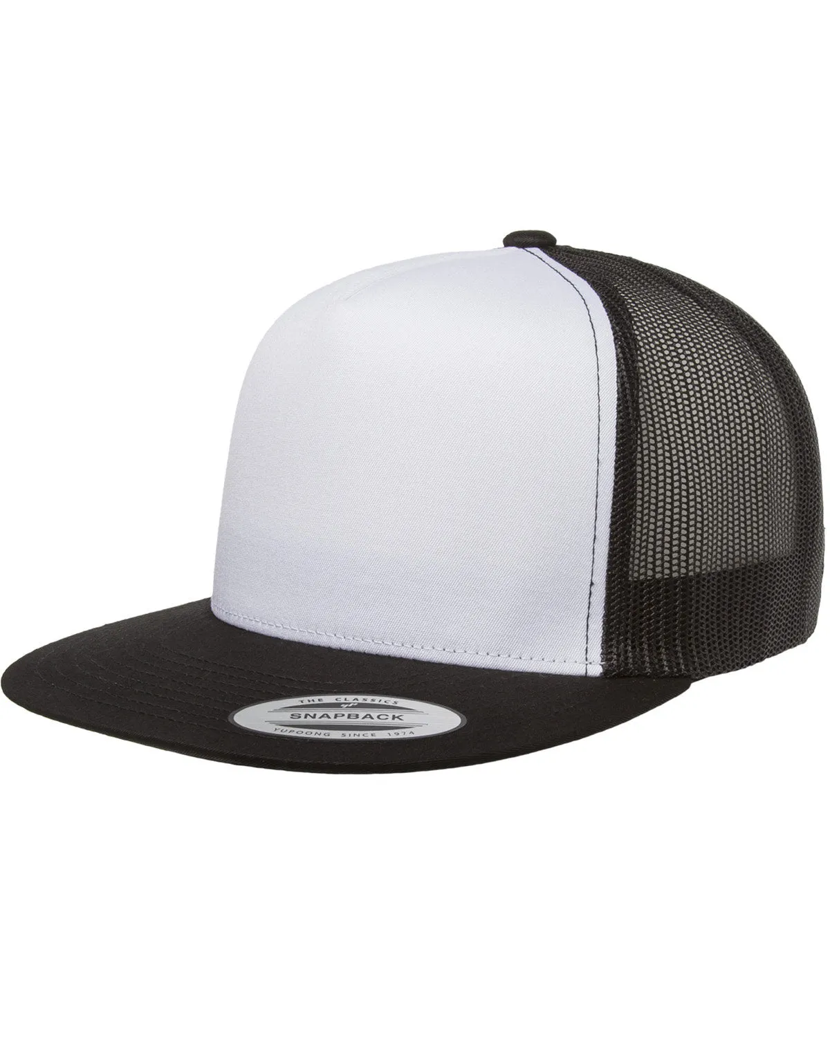 Adult Classic Trucker With White Front Panel Cap