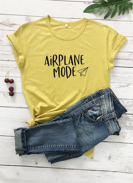 Airplane Mode Vacation Slogan Shirt