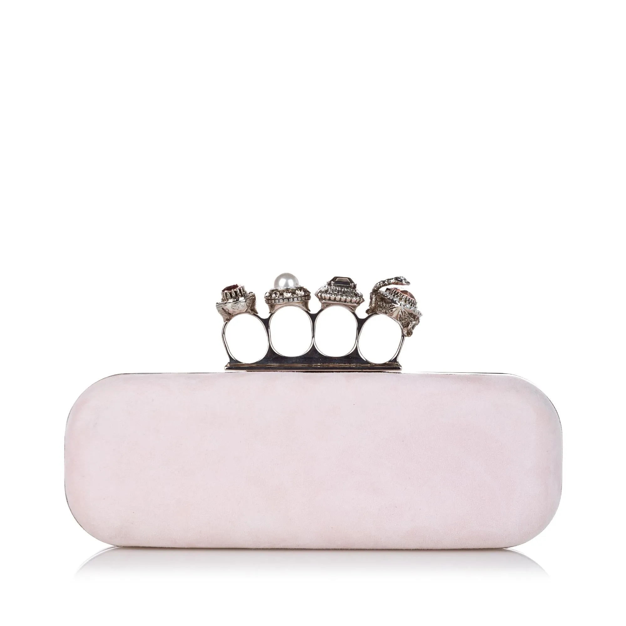 Alexander McQueen Knuckle Leather Clutch Bag (SHG-30586)