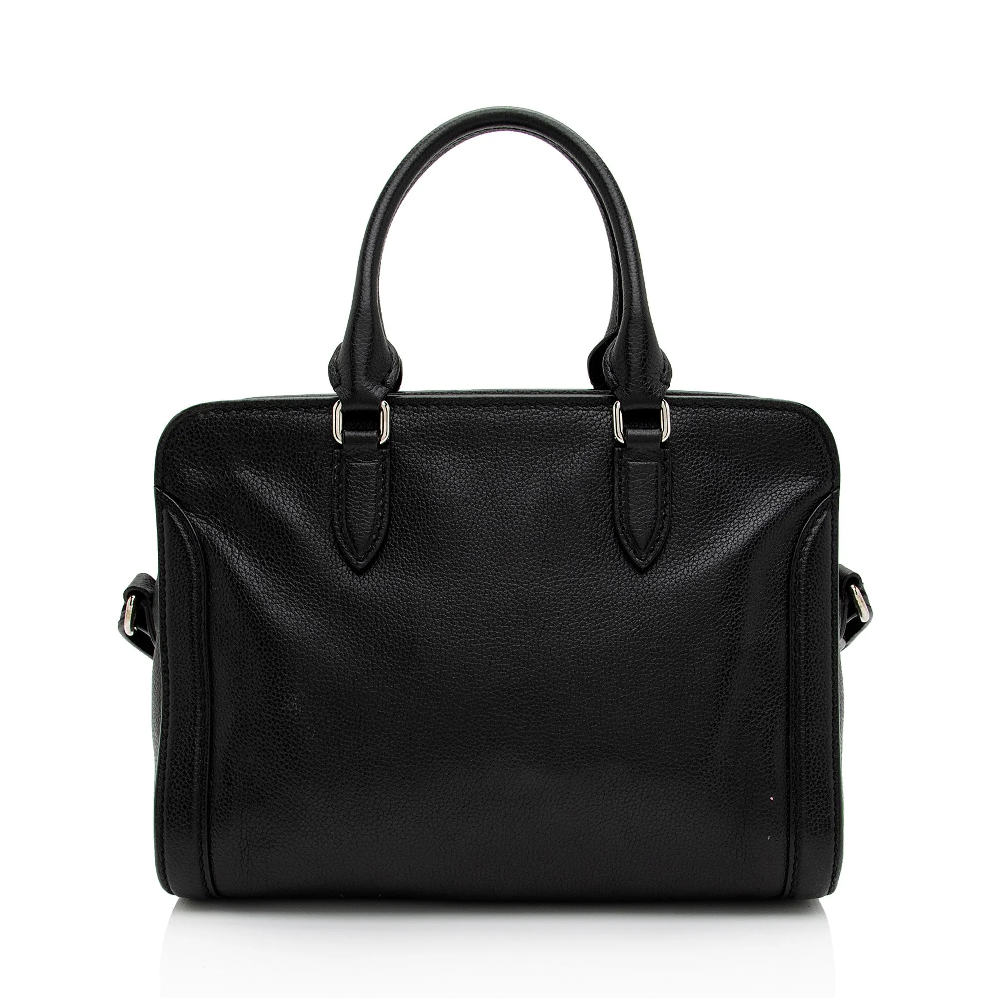 Alexander McQueen Leather Skull Padlock Small Tote (SHF-MYUSpL)