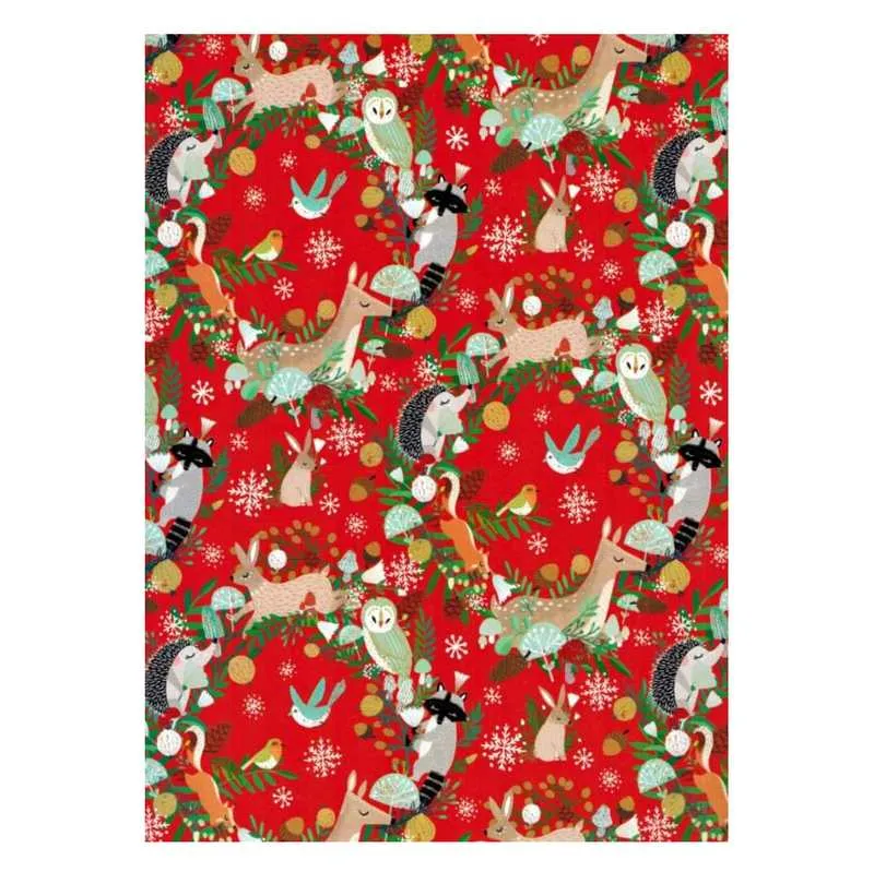 Animal Wreath Gift Wrap