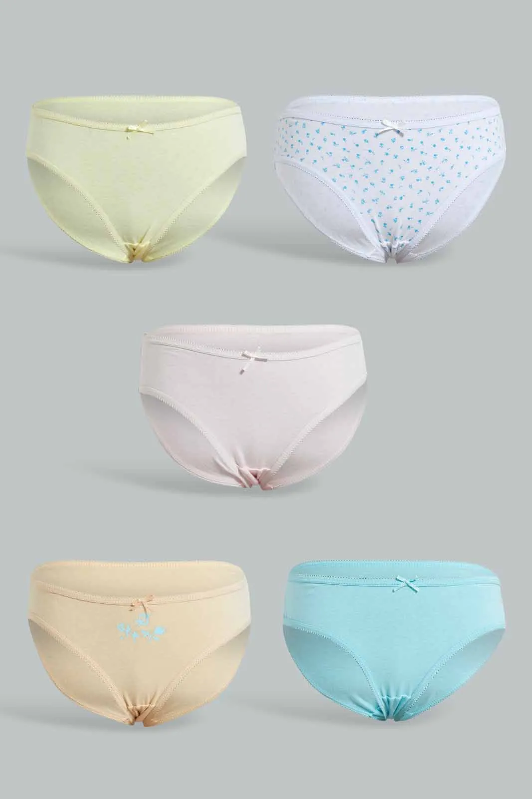 Assorted Bikini Briefs Set For Senior Girls (Pack Of 5)