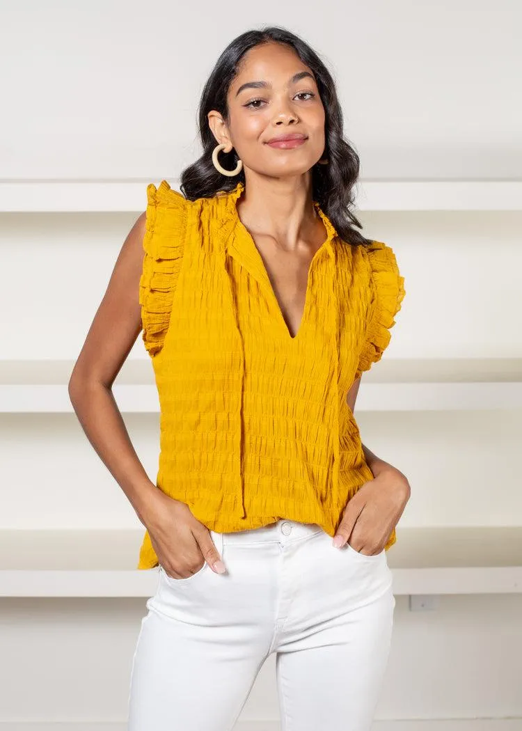 BB Dakota Hearts A Flutter Top-Warm Yellow