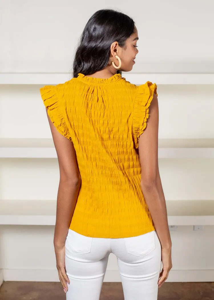 BB Dakota Hearts A Flutter Top-Warm Yellow