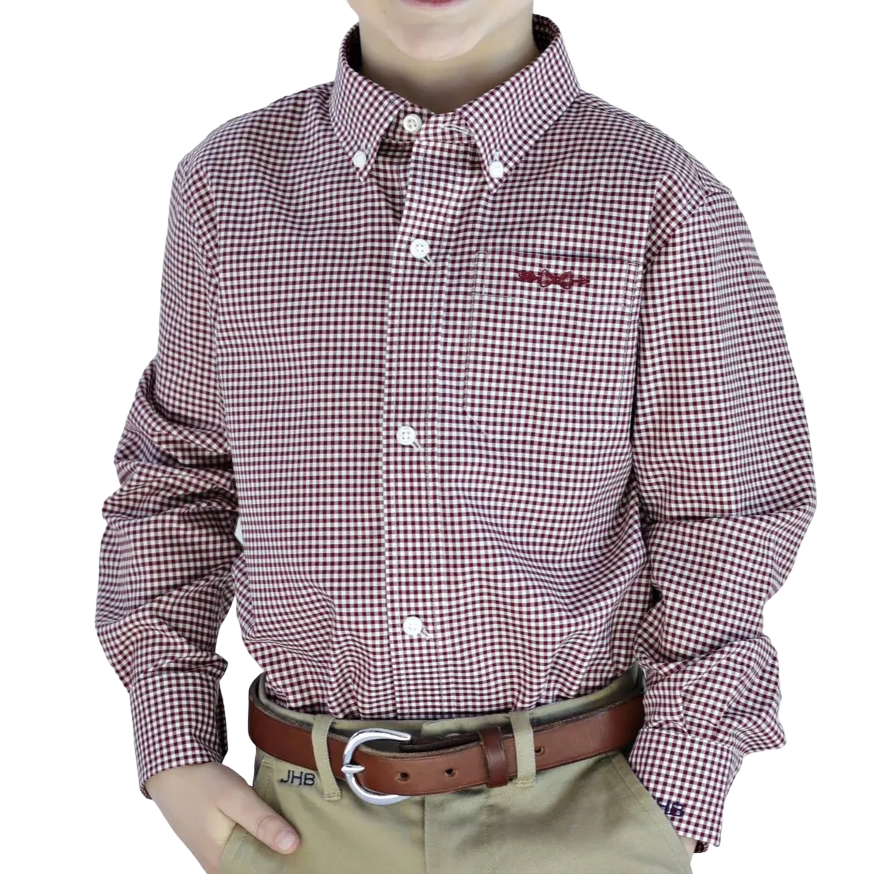 Bowen Arrow Button Down – Gadsden Garnet Gingham