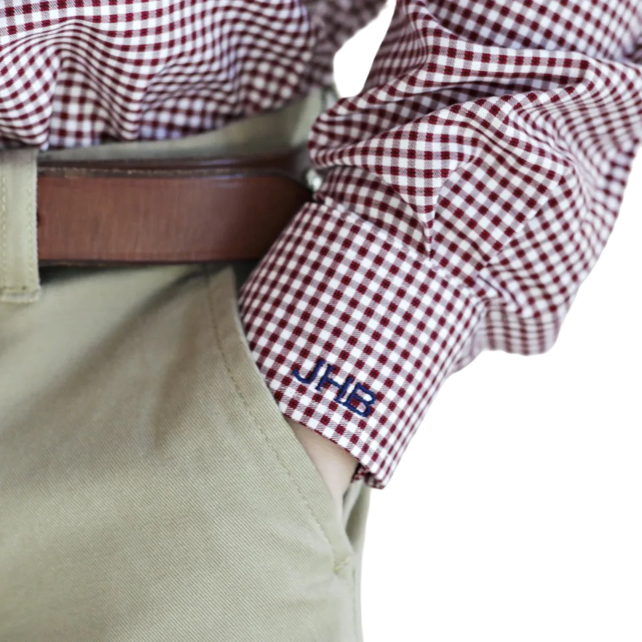 Bowen Arrow Button Down – Gadsden Garnet Gingham