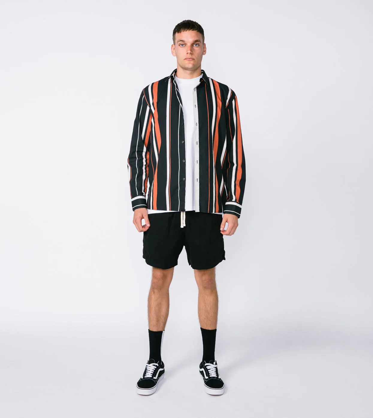 Box LS Shirt Black Multi