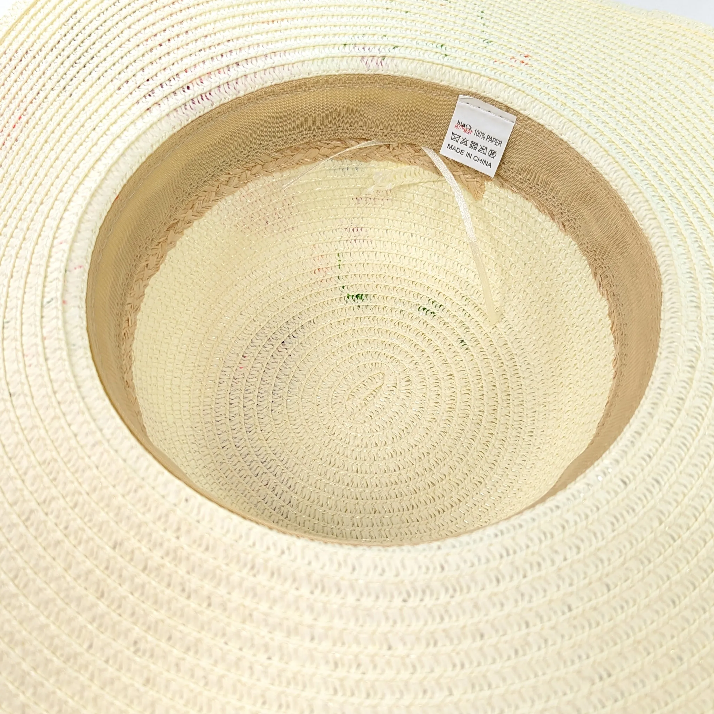 Butterfly Printed Wide Brim Foldable Woman's Sun Hat (57cm)