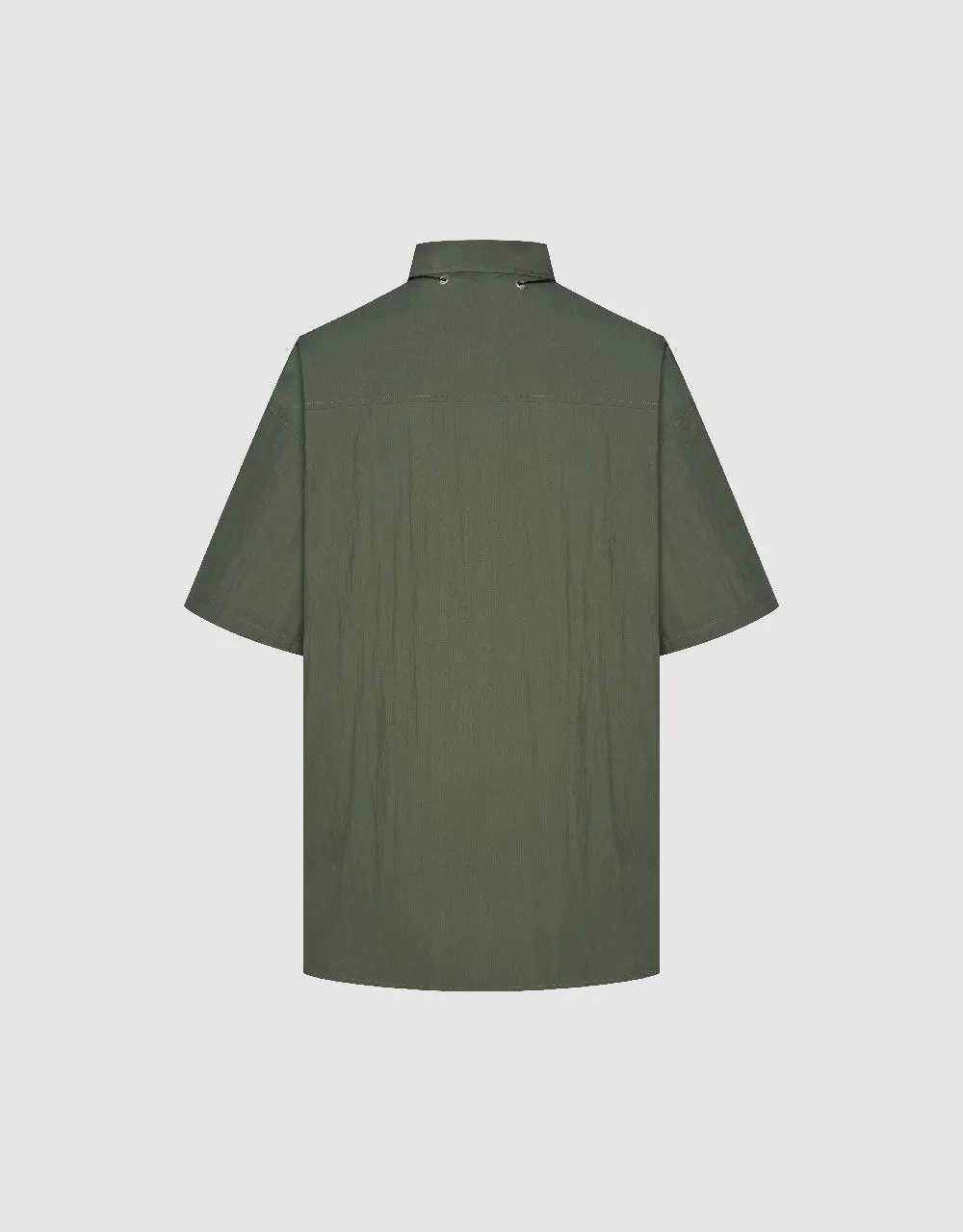 Button Up Straight Loose Shirt