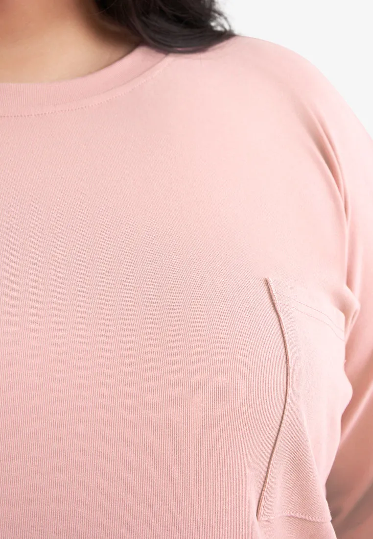 Cavina CLASSIC FINE 3/4 Sleeves Boxy Tee (204202)