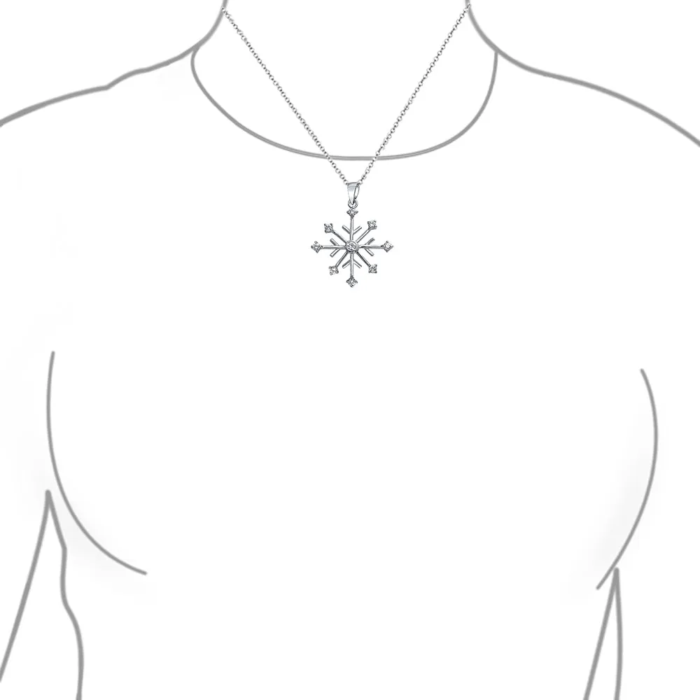 Christmas Snowflake Drop Leverback Earrings Pendant Necklace 925 Sterling Silver