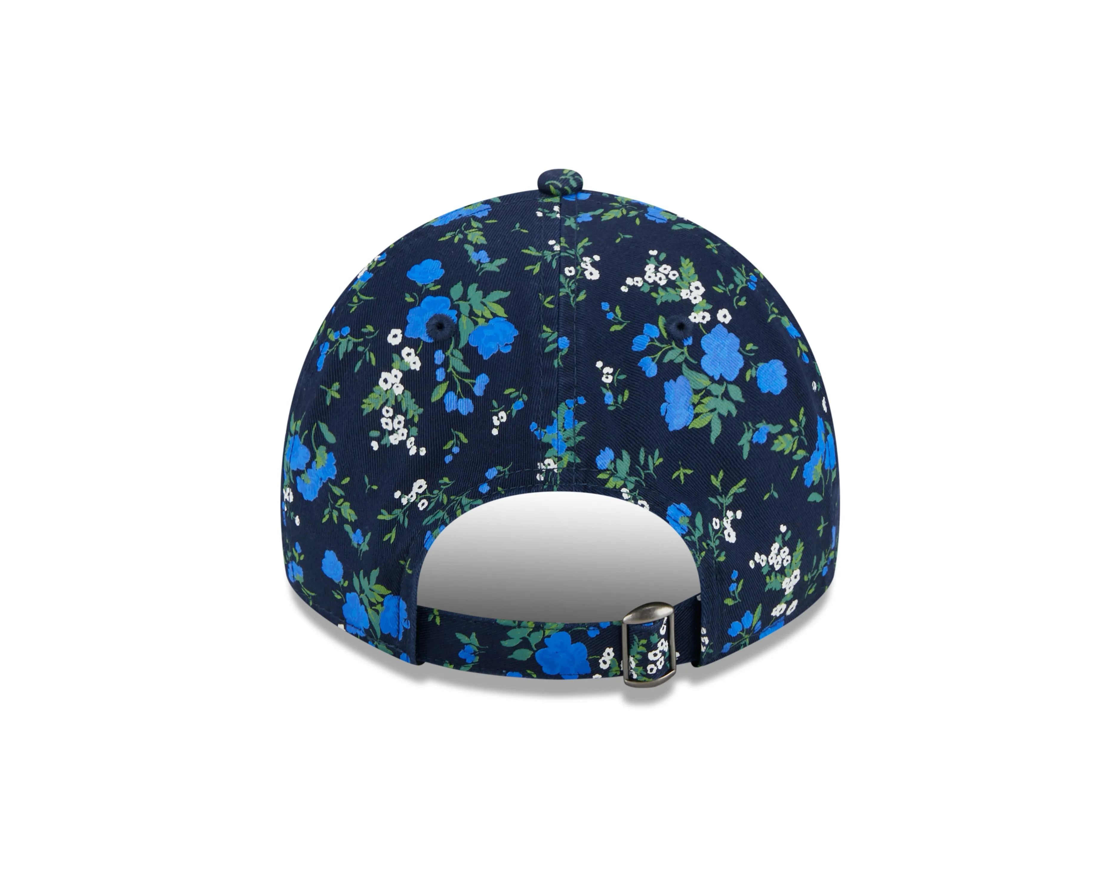 DALLAS MAVERICKS NEW ERA WOMEN'S ROYAL BLUE FLOWER HORSEHEAD ADJUSTABLE CAP