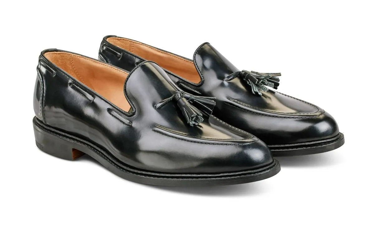 Elton Tassel Loafer - Black Bookbinder