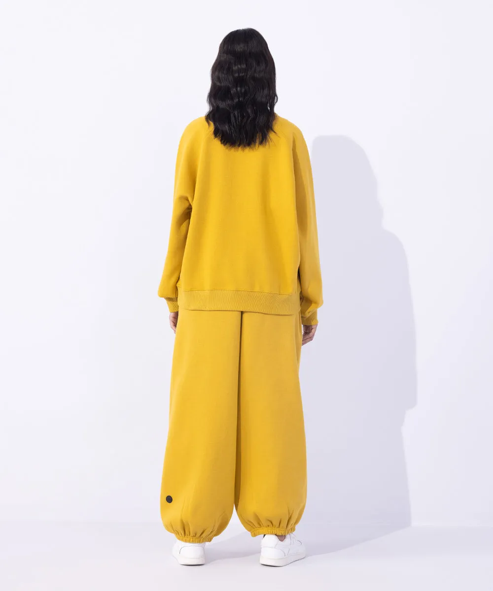 Fleece Sweatshirt with Raglan Sleeves