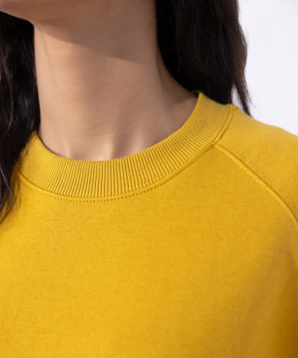 Fleece Sweatshirt with Raglan Sleeves