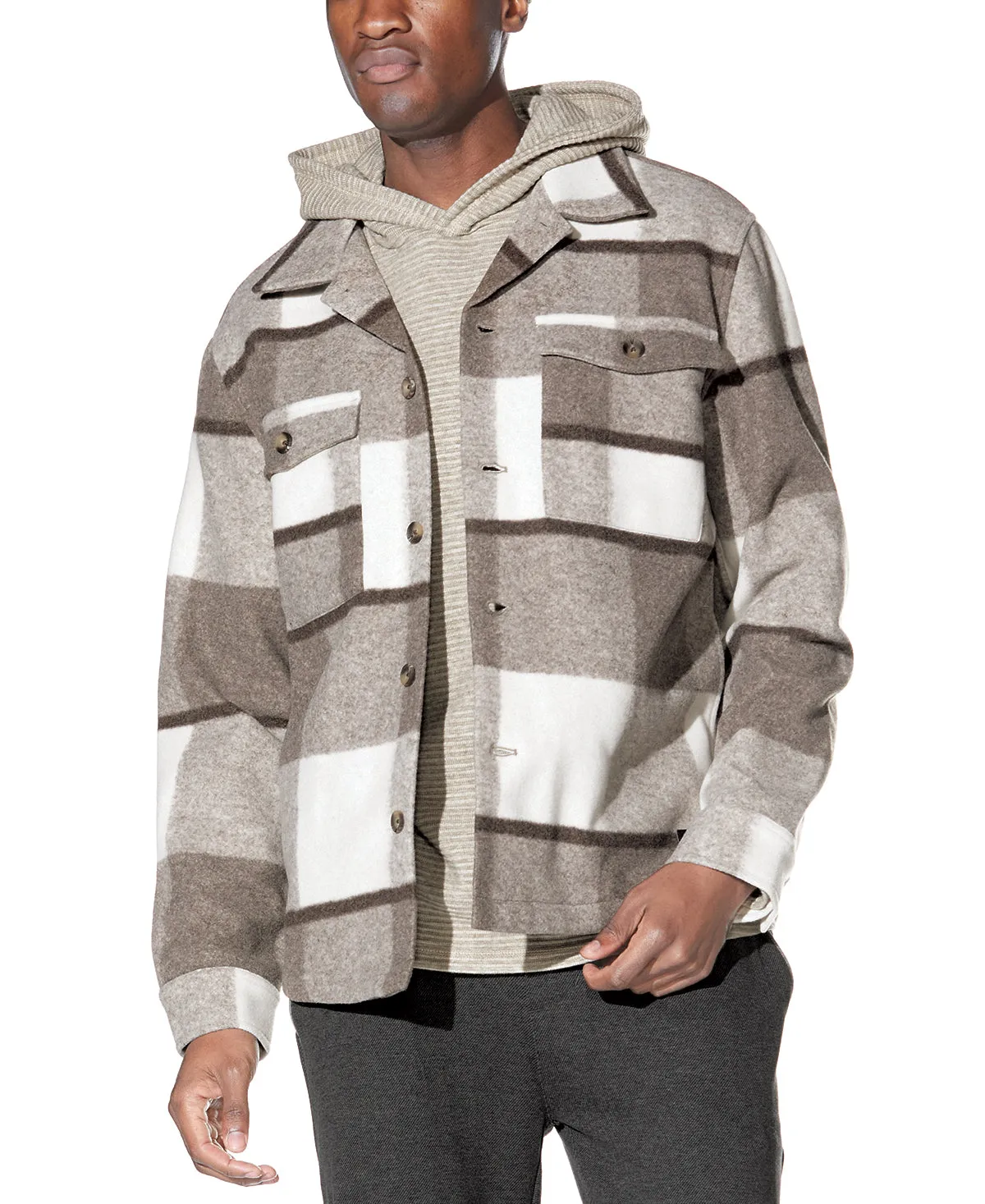 Grissom Relaxed Fit Shacket (Khaki)