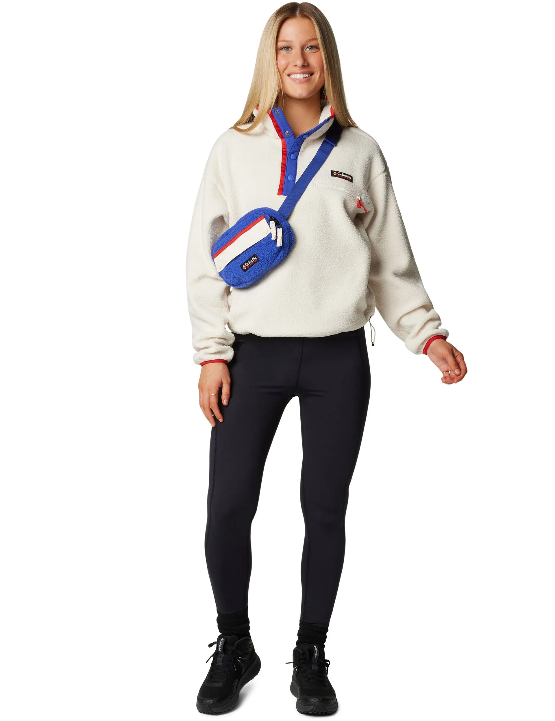 Helvetia II Cropped Sherpa Half Snap Fleece - Chalk