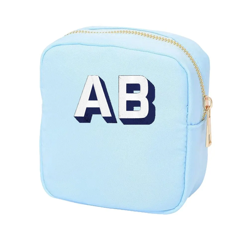 Initialed Shadow Block Small Pouch