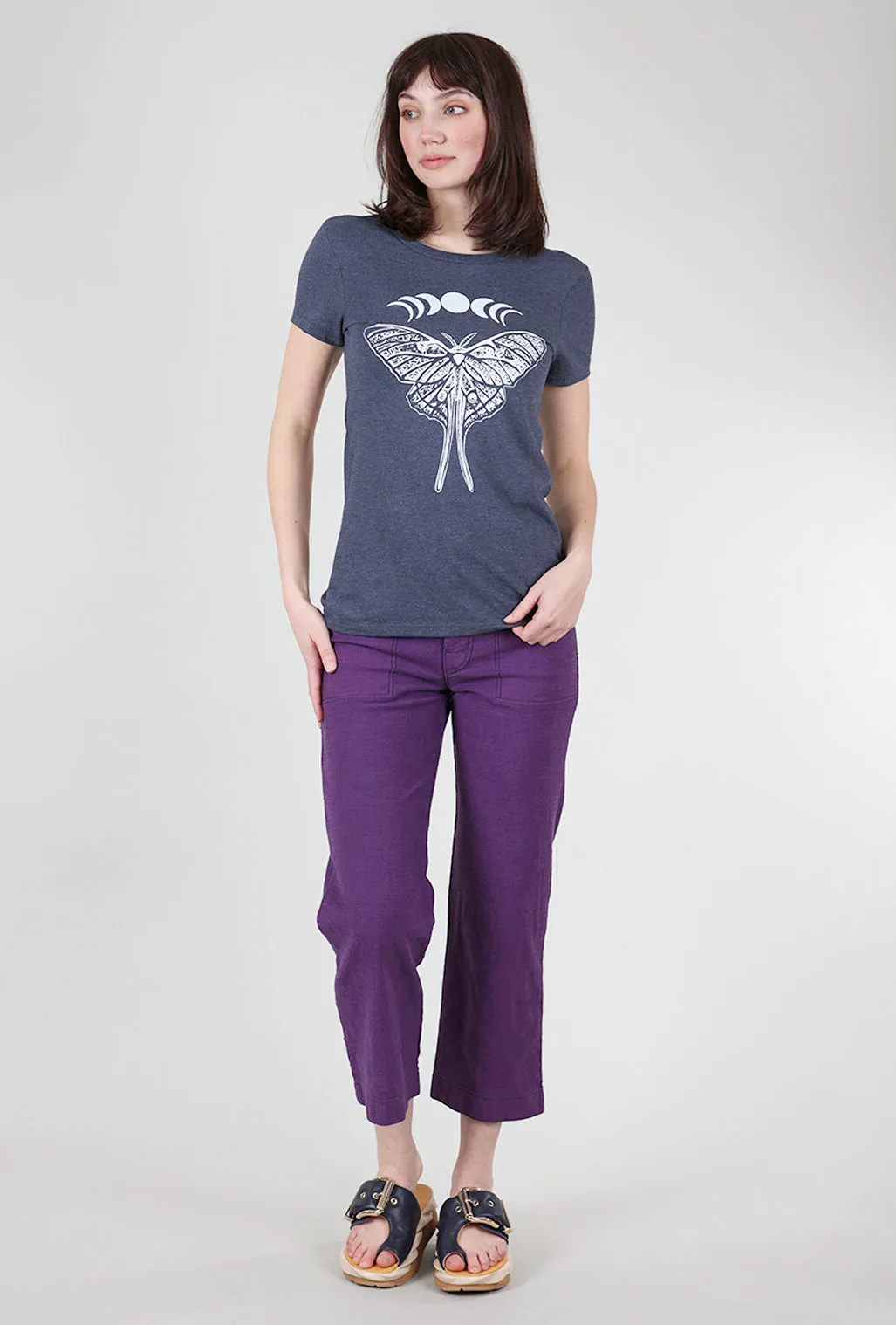 Luna Moth Tee, Blue