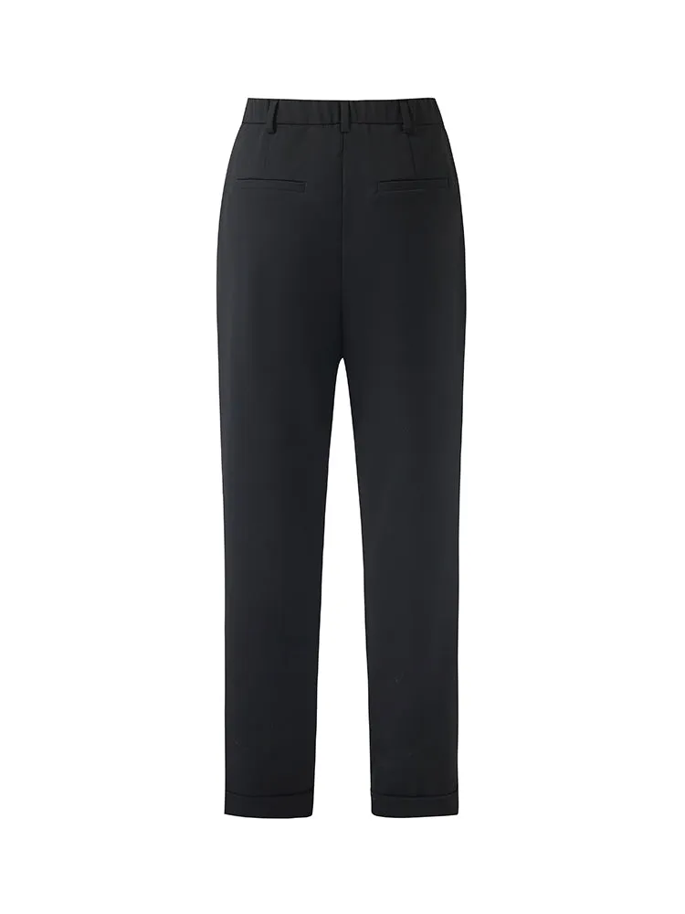 Machine Washable Wool Women Tapered Pants