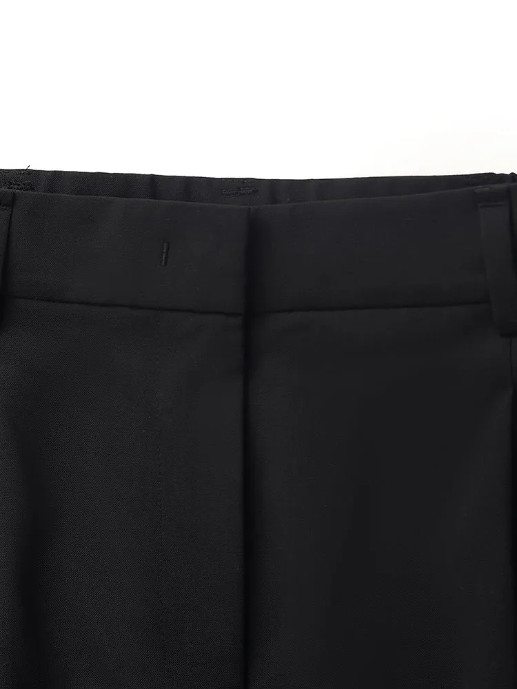 Machine Washable Wool Women Tapered Pants