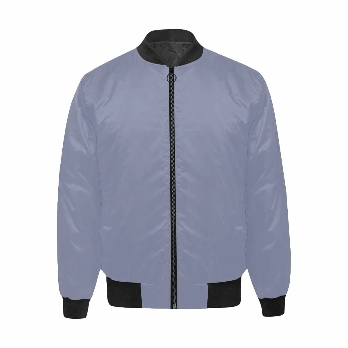 Mens Jacket, Cool Gray And Black Bomber Jacket