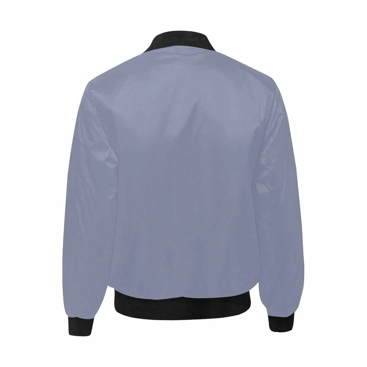 Mens Jacket, Cool Gray And Black Bomber Jacket