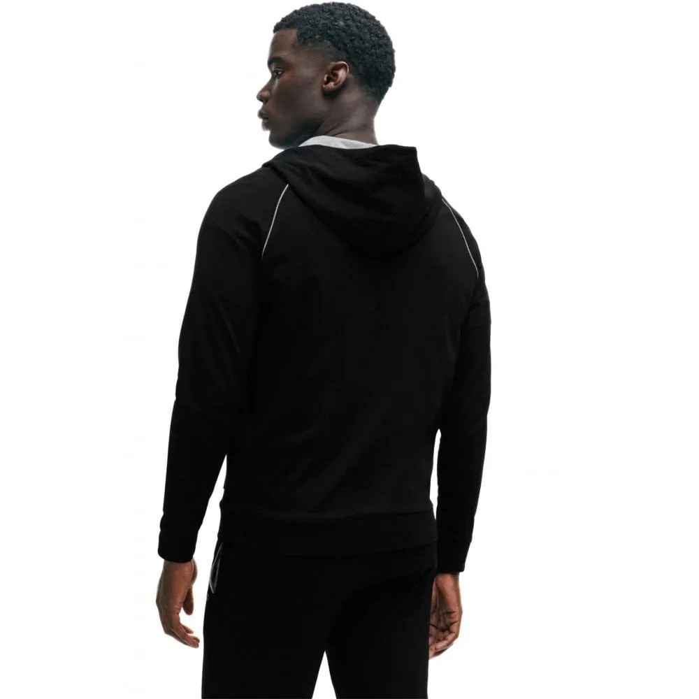 Mix & Match Zip-Thru Loungewear Hoodie, Black/grey