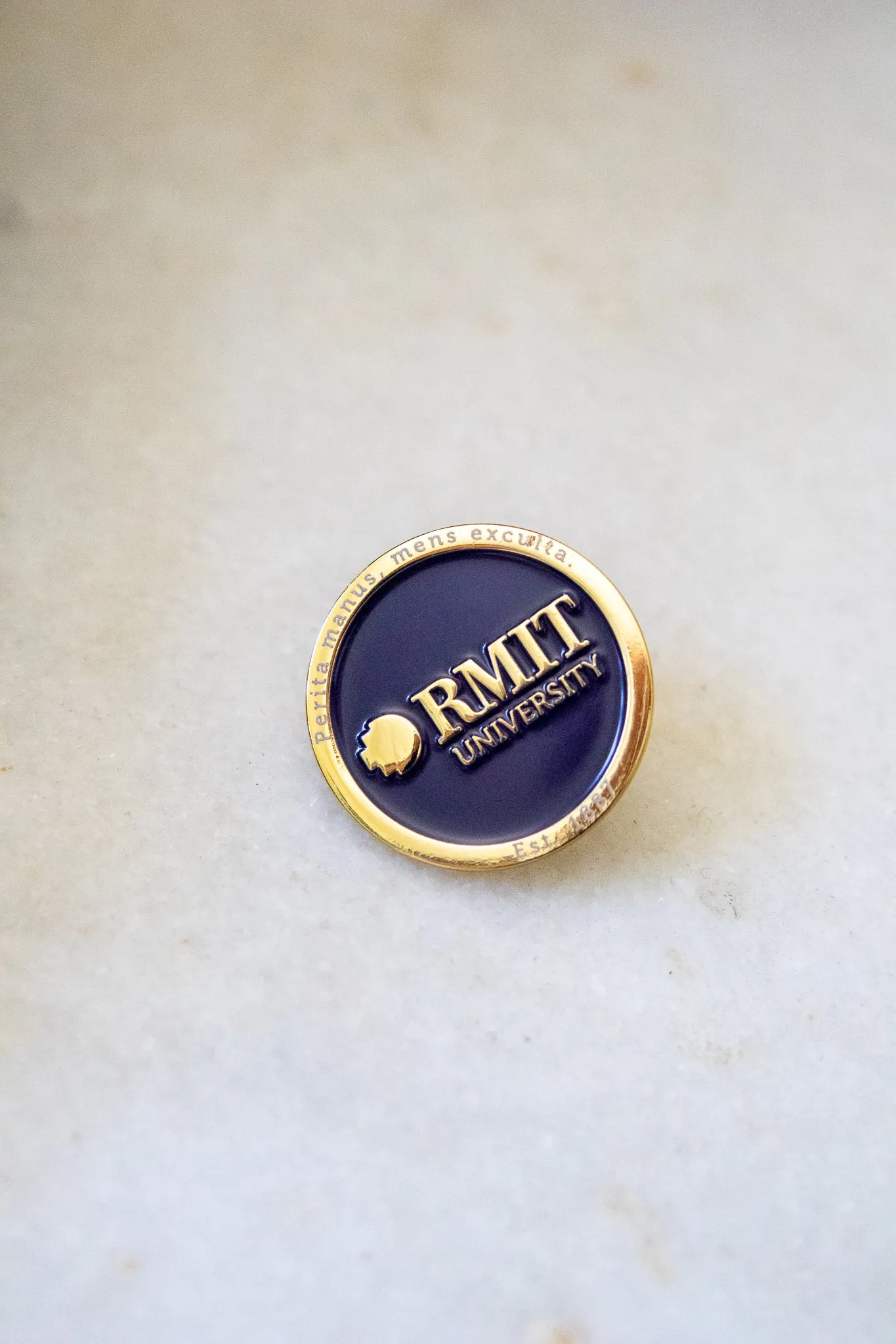 Motto Lapel Pin