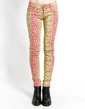 NEON LEOPARD PRINT SKINNY - LIME