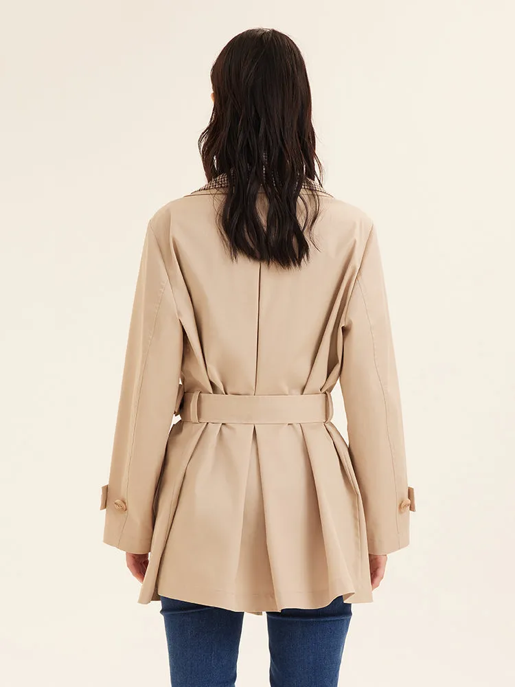Oversized Short Women Trench Coat