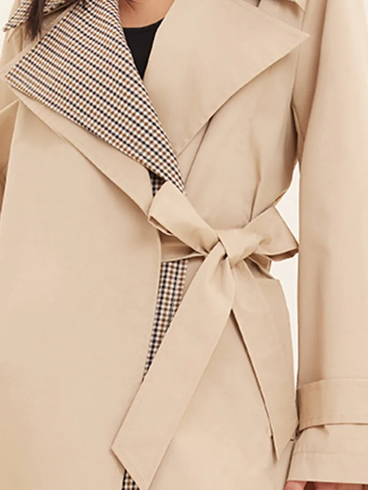 Oversized Short Women Trench Coat