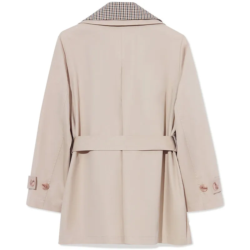 Oversized Short Women Trench Coat