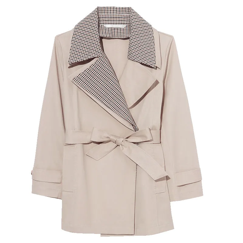 Oversized Short Women Trench Coat