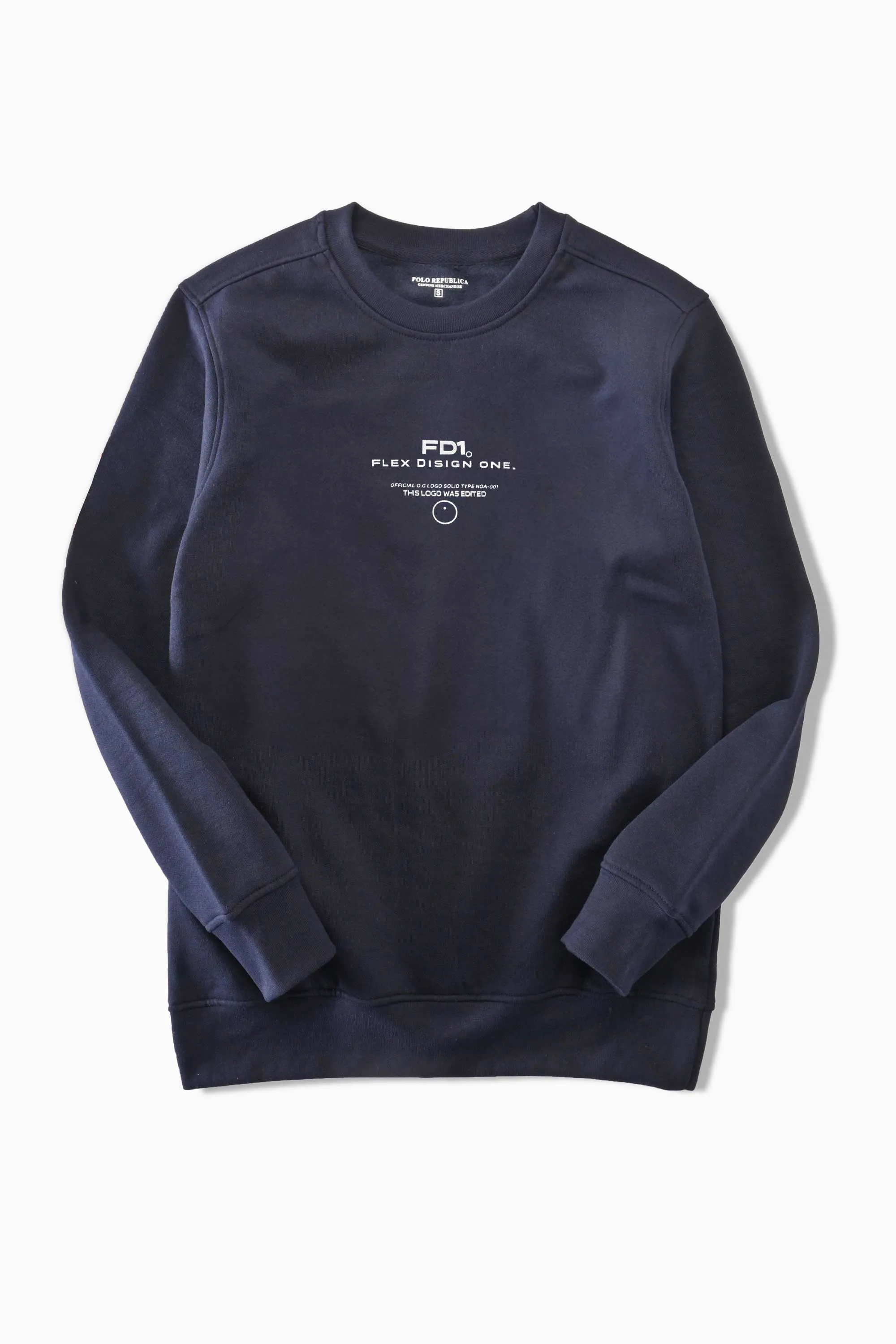 Polo Republica Men's Flex Design Printed Long Sleeve Sweat Shirt