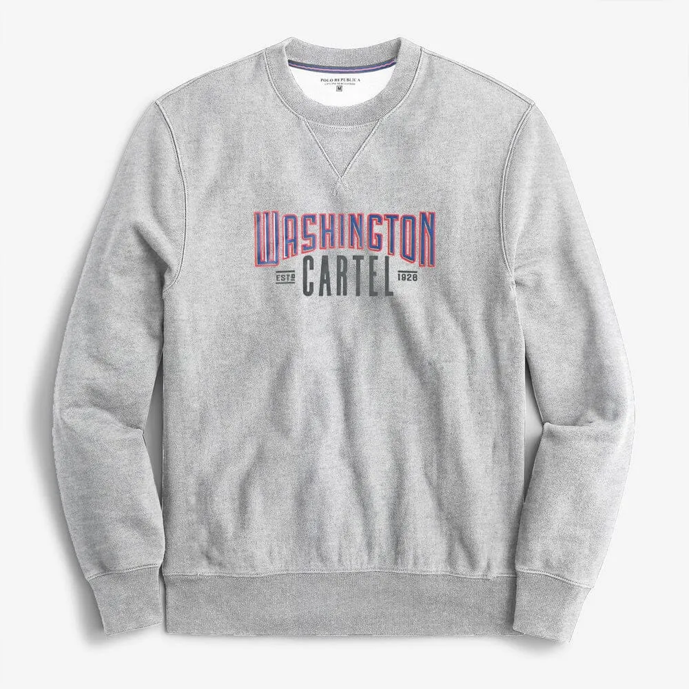 Polo Republica Men's Washington Printed Fleece Sweat Shirt
