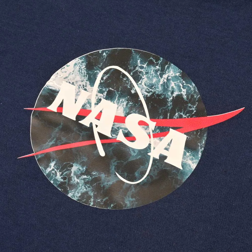 Polo Republica Women's Frill Shoulder Nasa Printed Fleece Sweatshirt