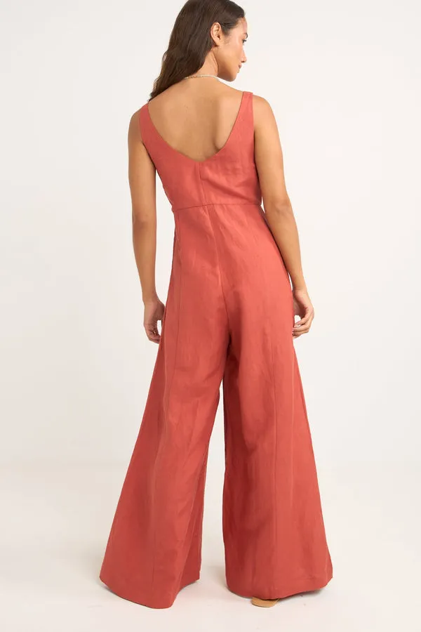 RHYTHM KIKI WIDE LEG JUMPSUIT - NECTAR