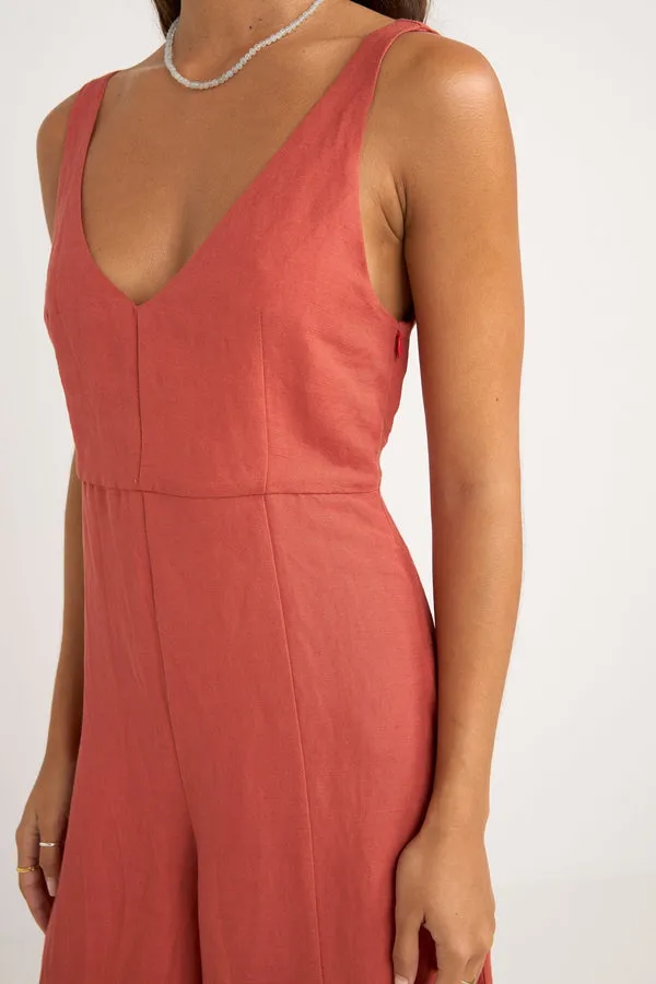 RHYTHM KIKI WIDE LEG JUMPSUIT - NECTAR