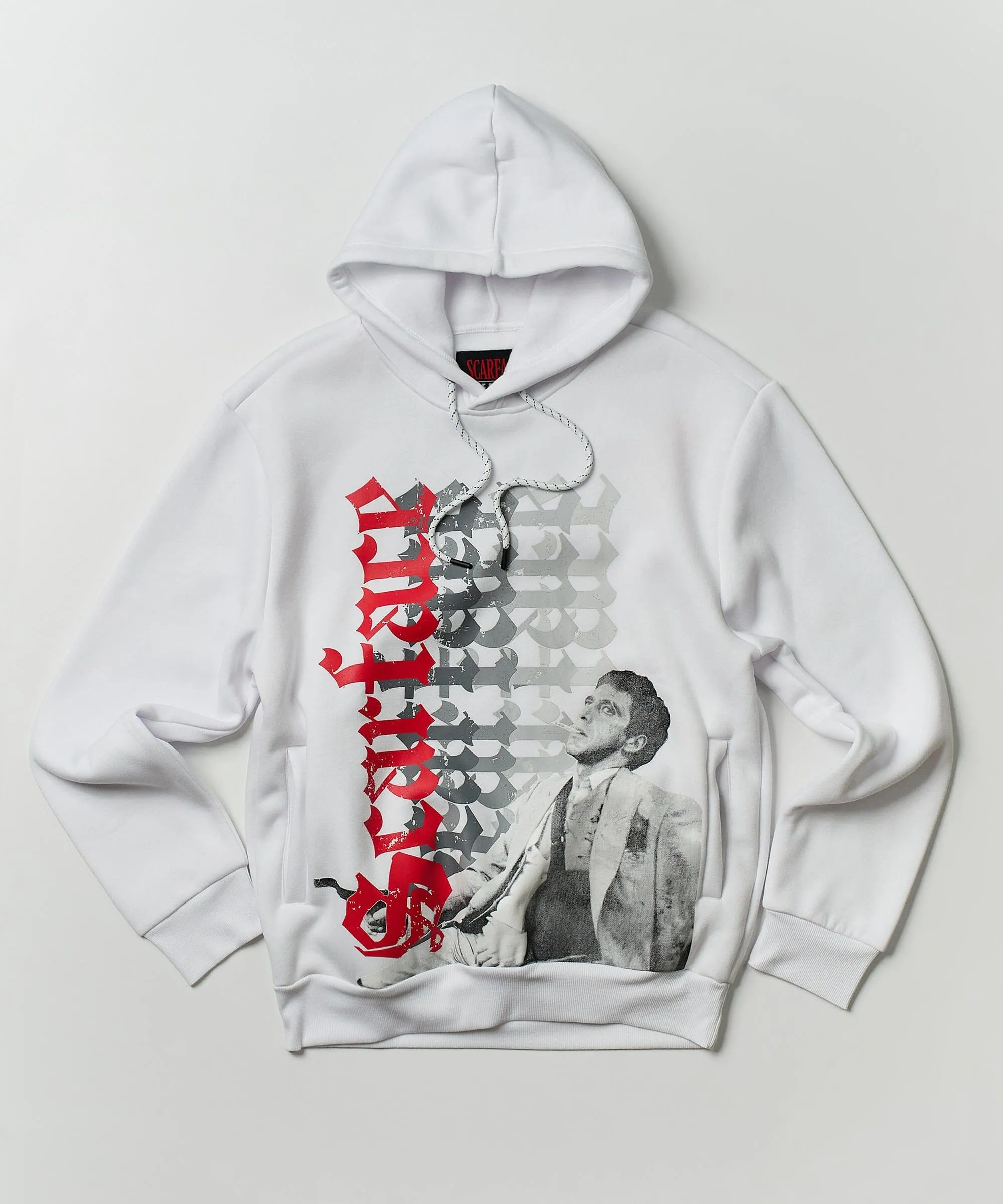 Scarface Old English Hoodie - White