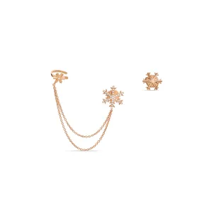 SNOWFLAKES DIAMOND CUFF EARRINGS