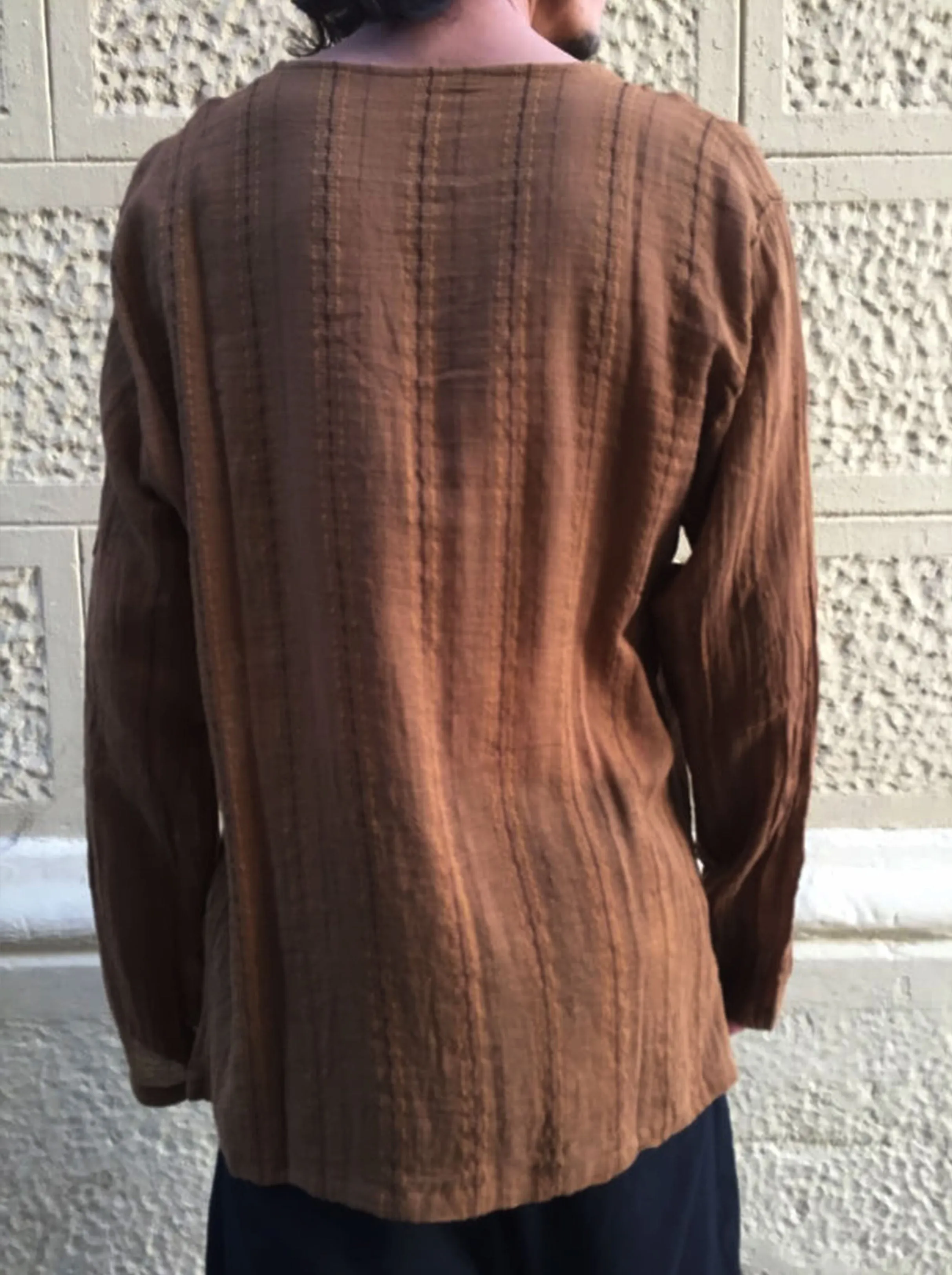 Striped Short Walnut Kurta